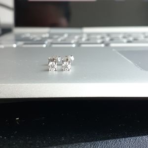 925 Sterling Silver 3mm Moissanite Stud Earrings